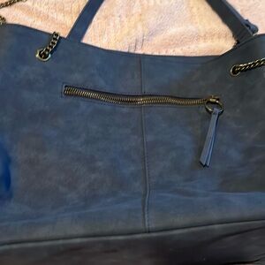 Dark Blue suede like bag